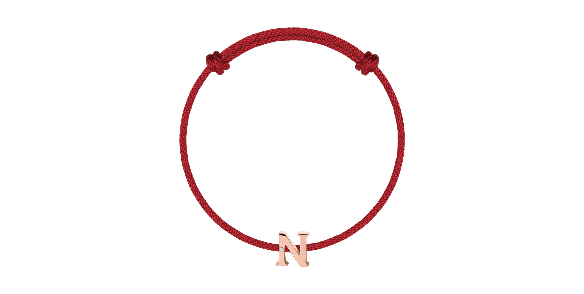 Diamantový náramek se šňůrkou Flat Line N