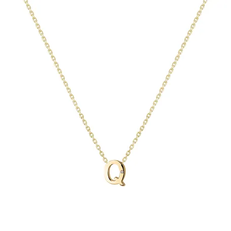 Náhrdelník s diamantem Flat Line Q