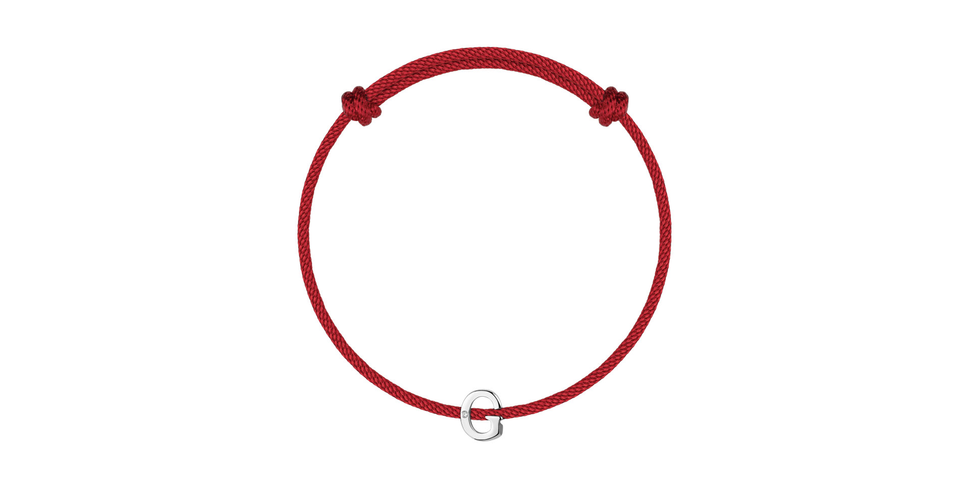 Diamantový náramek se šňůrkou Flat Line G