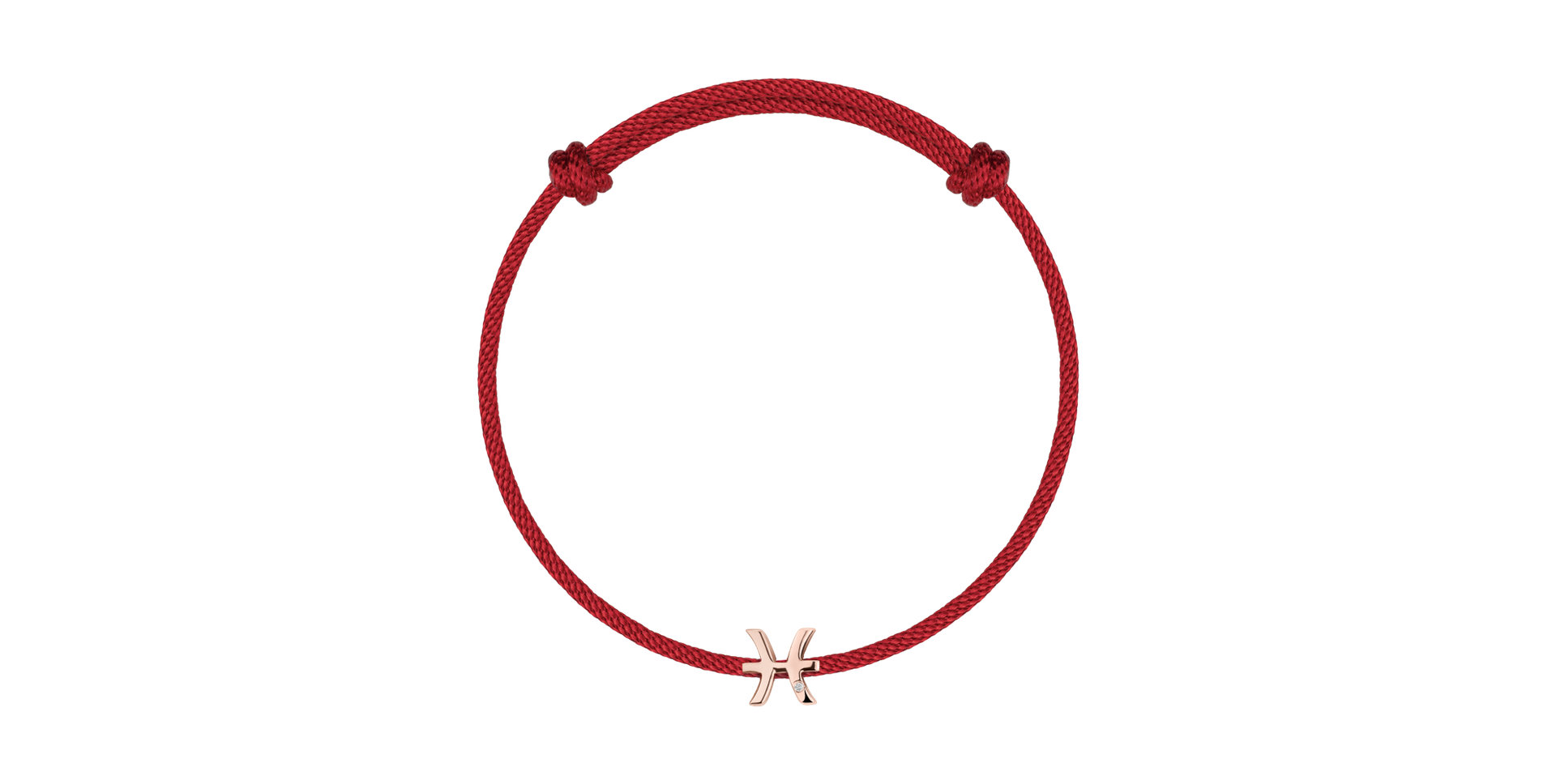 Diamantový náramek se šňůrkou Pisces