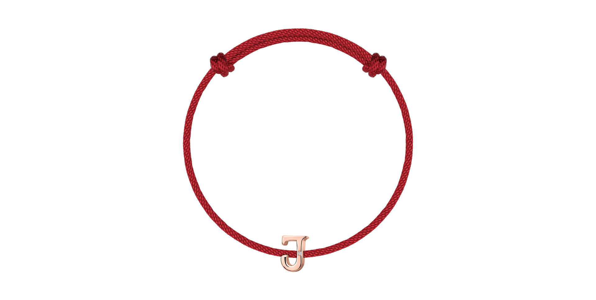 Diamantový náramek se šňůrkou Flat Line J