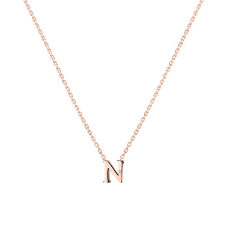 Náhrdelník s diamantem Flat Line N