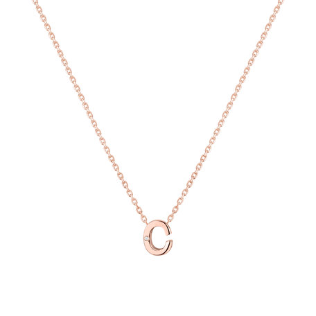 Náhrdelník s diamantem Flat Line C