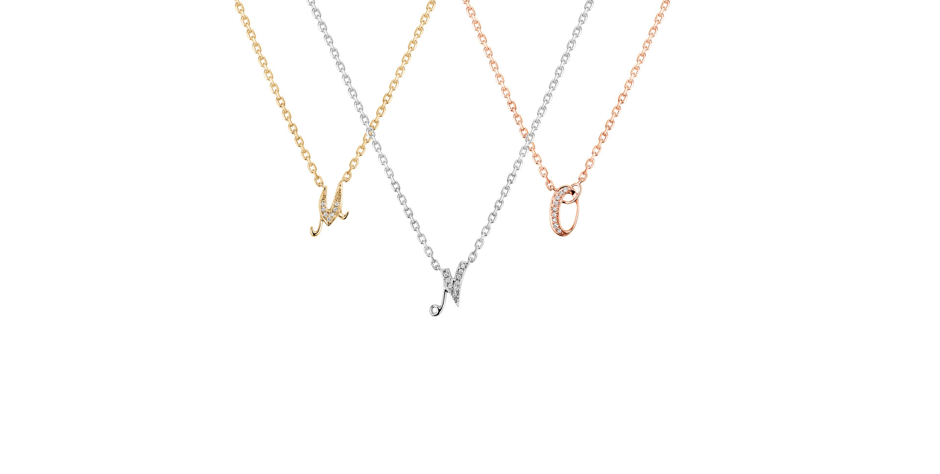 Náhrdelník s diamanty Curly Diamonds N