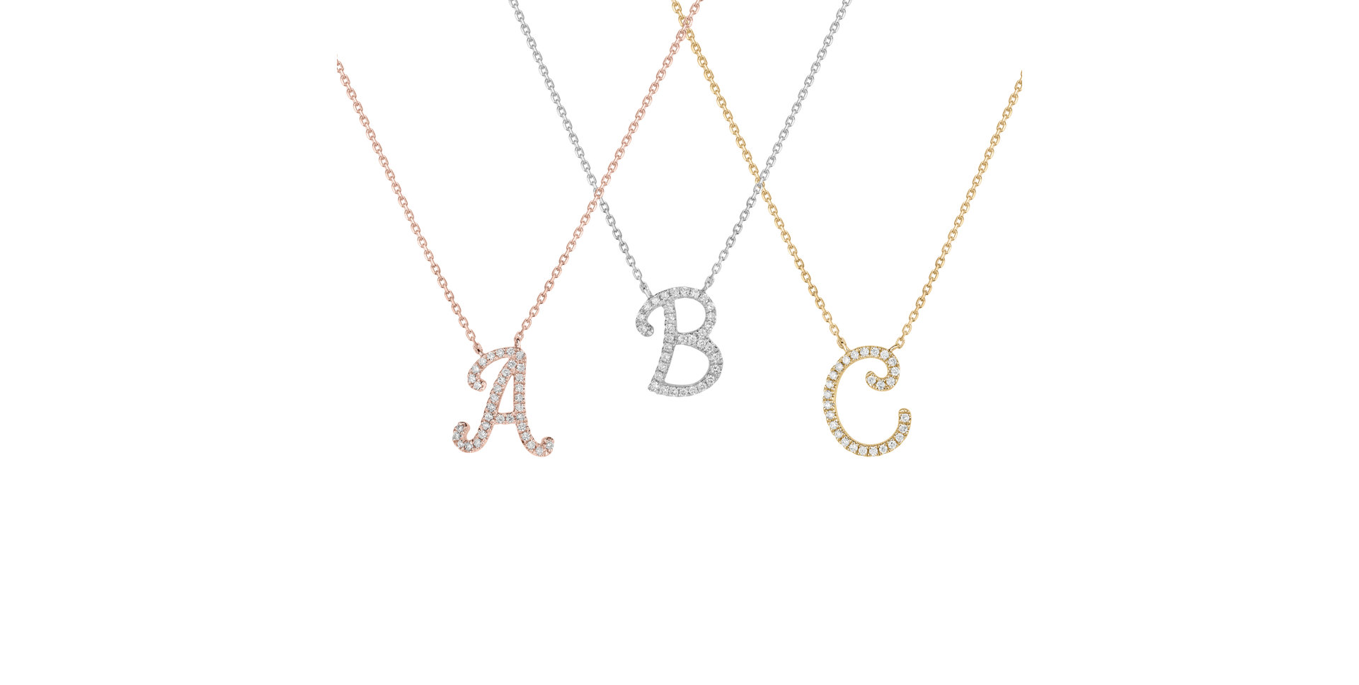 Náhrdelník s diamanty Curly Glitter I