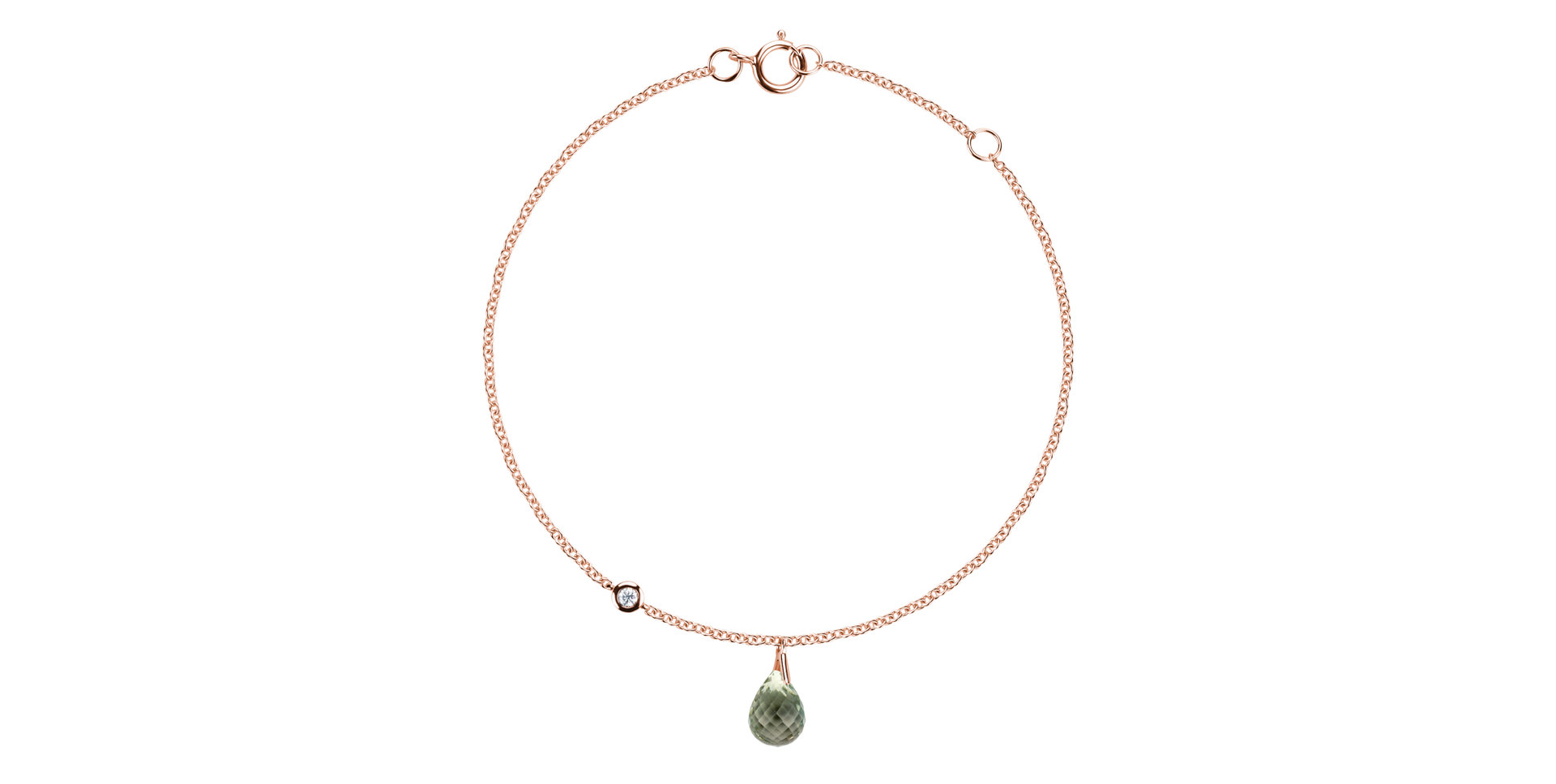 Náramek s diamantem a ametystem Virginie