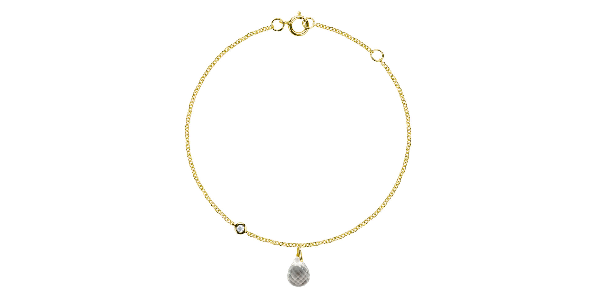 Náramek s diamantem a topazem Virginie