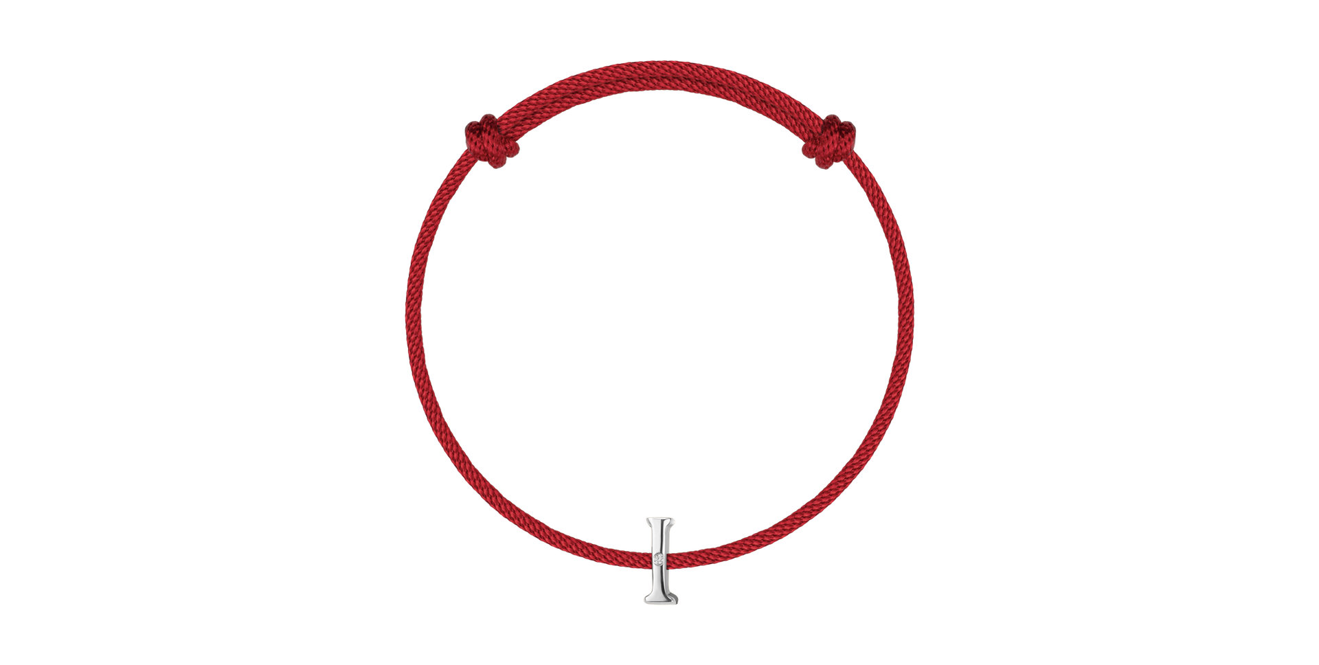 Diamantový náramek se šňůrkou Flat Line I