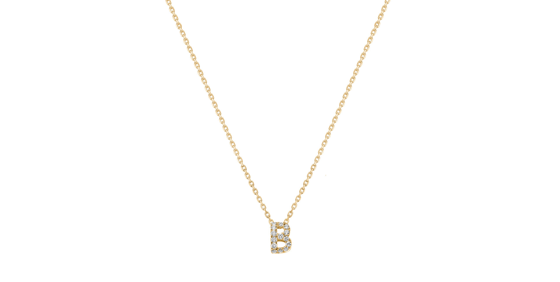 Náhrdelník s diamanty Glittering Letter B