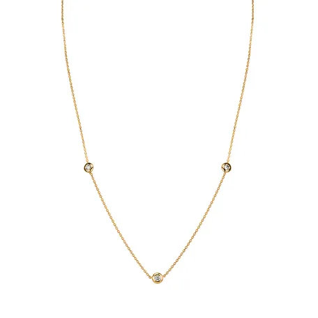 Náhrdelník 14kt žluté zlato s diamantem Sparkling Dots