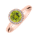Prsten s diamanty a peridotem Bonbon4