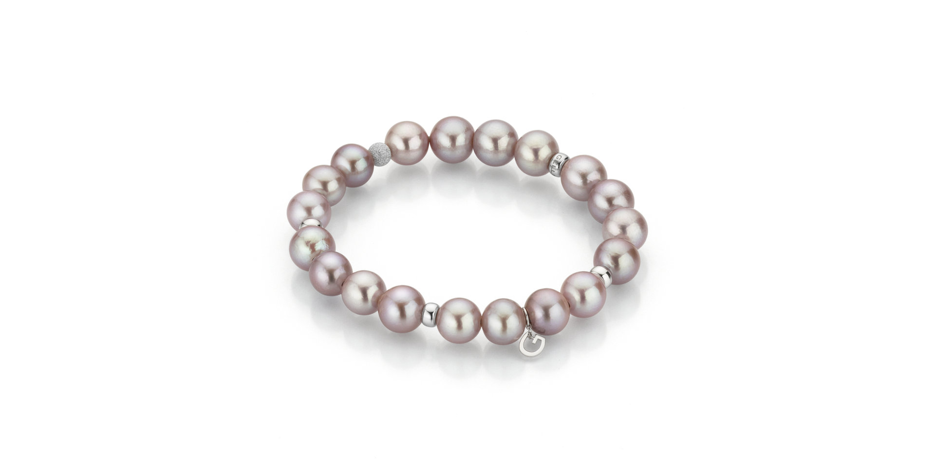 Náramek se sladkovodními růžovými perlami Ming Urban