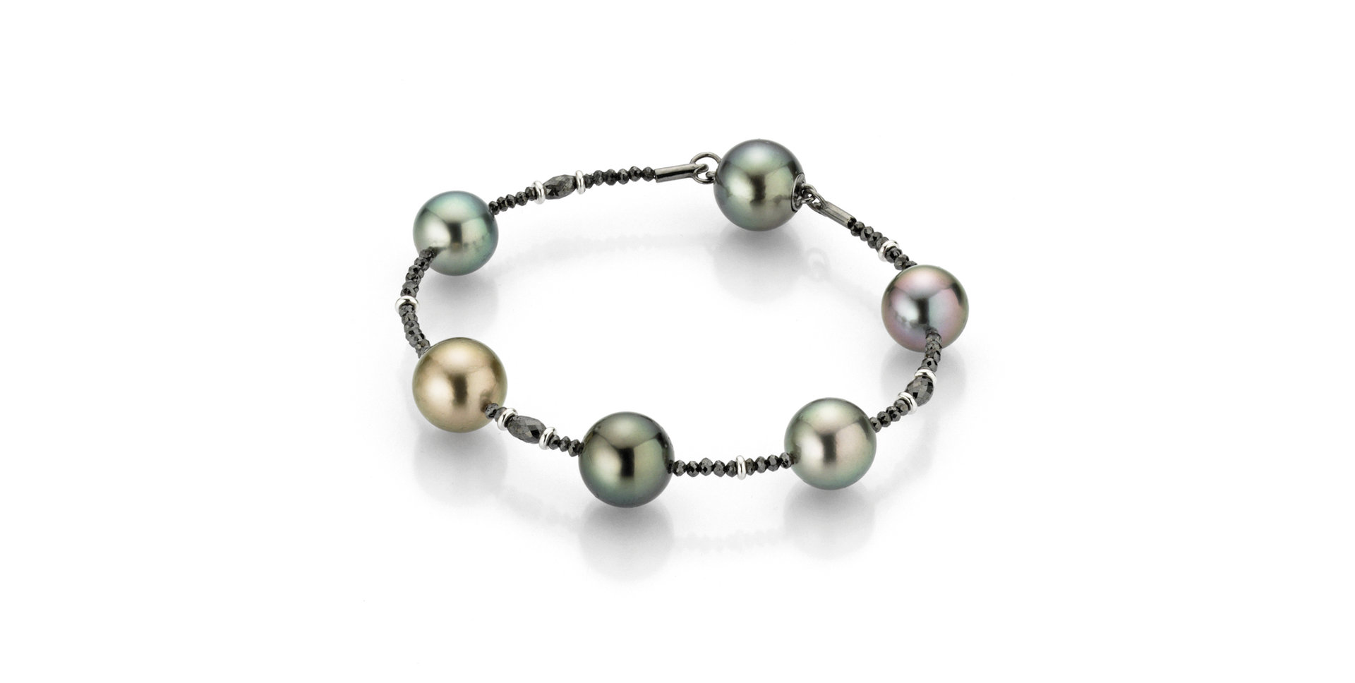 Náramek s diamanty a perlami Castaway