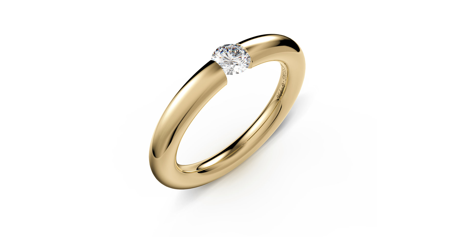 Prsten s diamantem Spannring