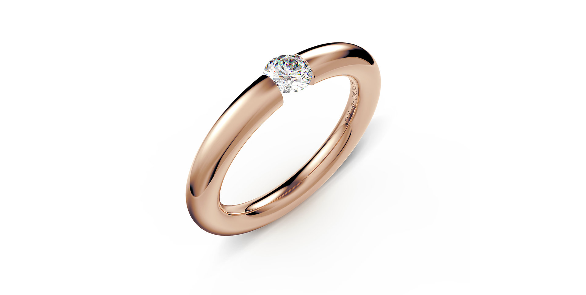 Prsten s diamantem Spannring