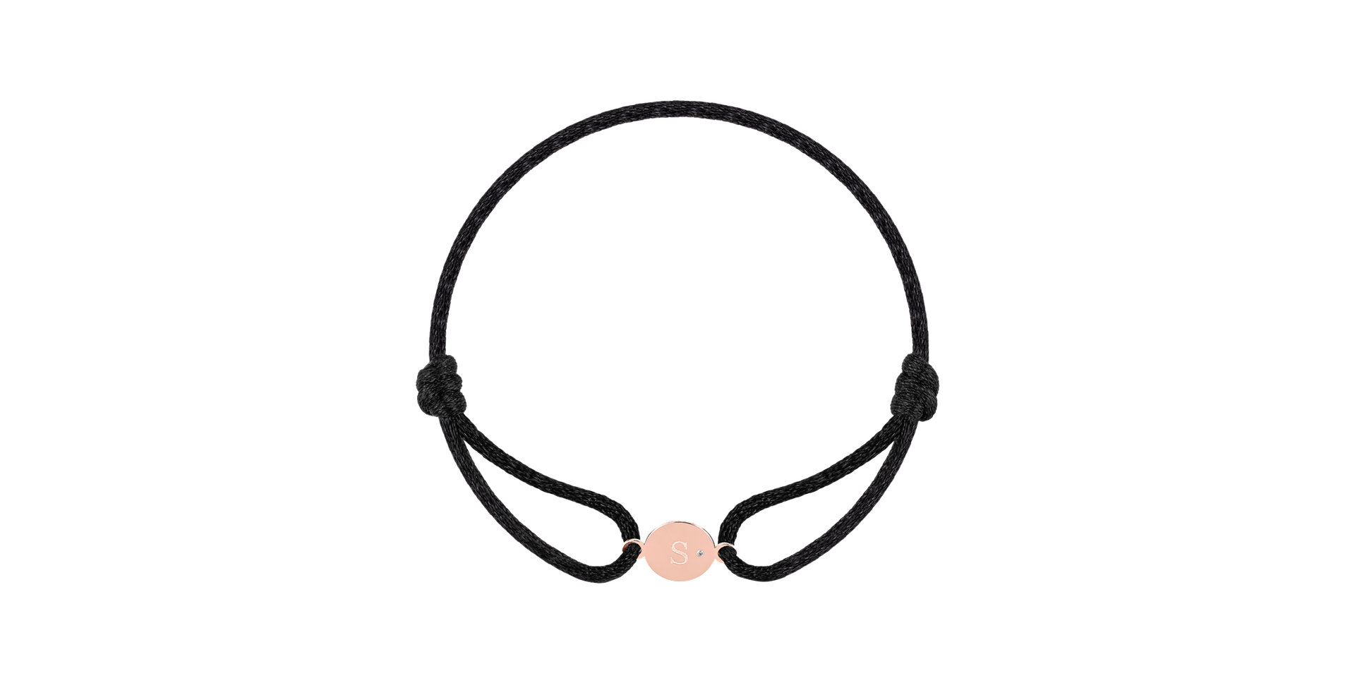 Náramek s diamantem Circle Letter S