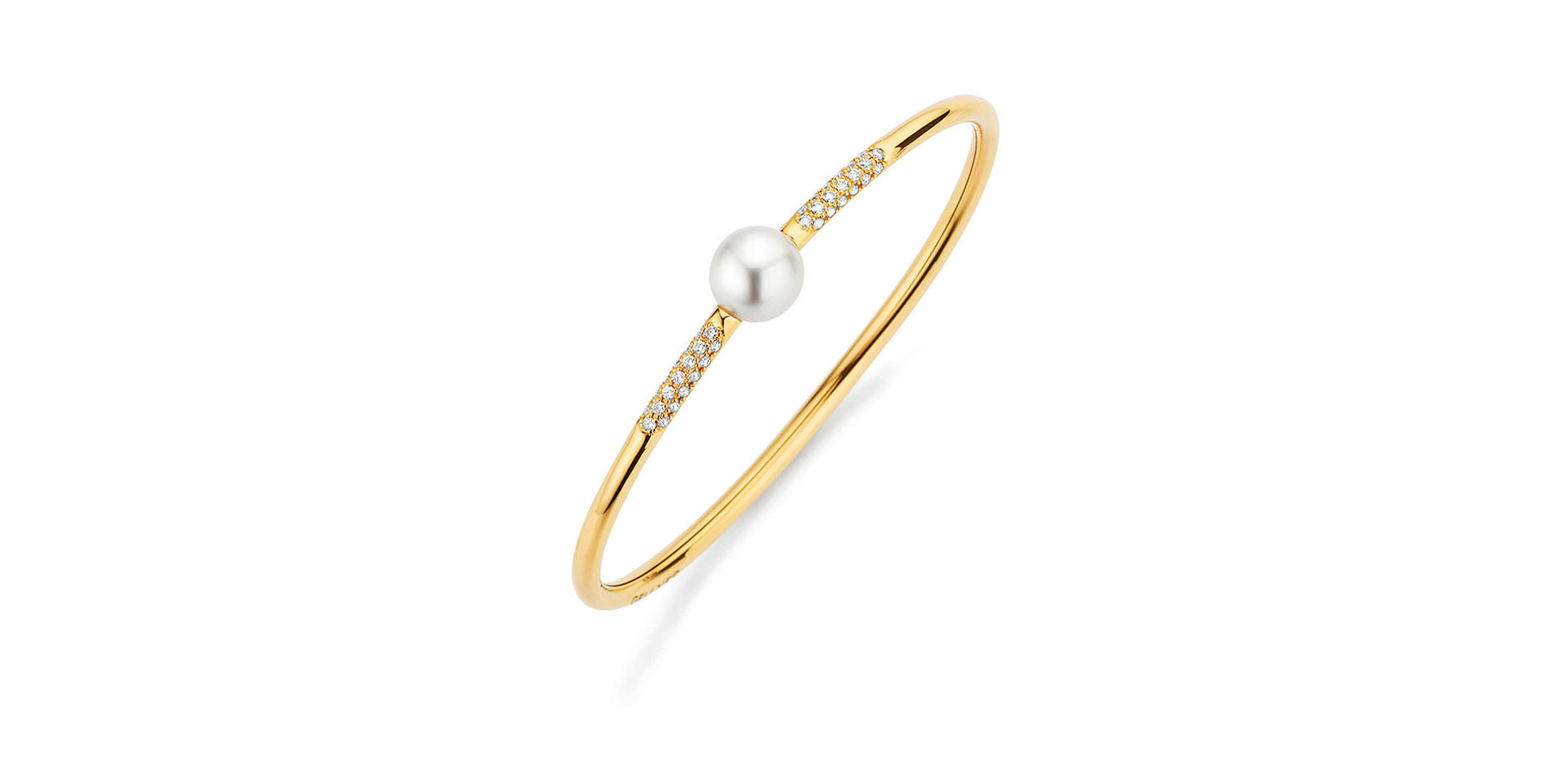 Náramek s diamanty a mořskou bílou Jižní perlou Modern Classic