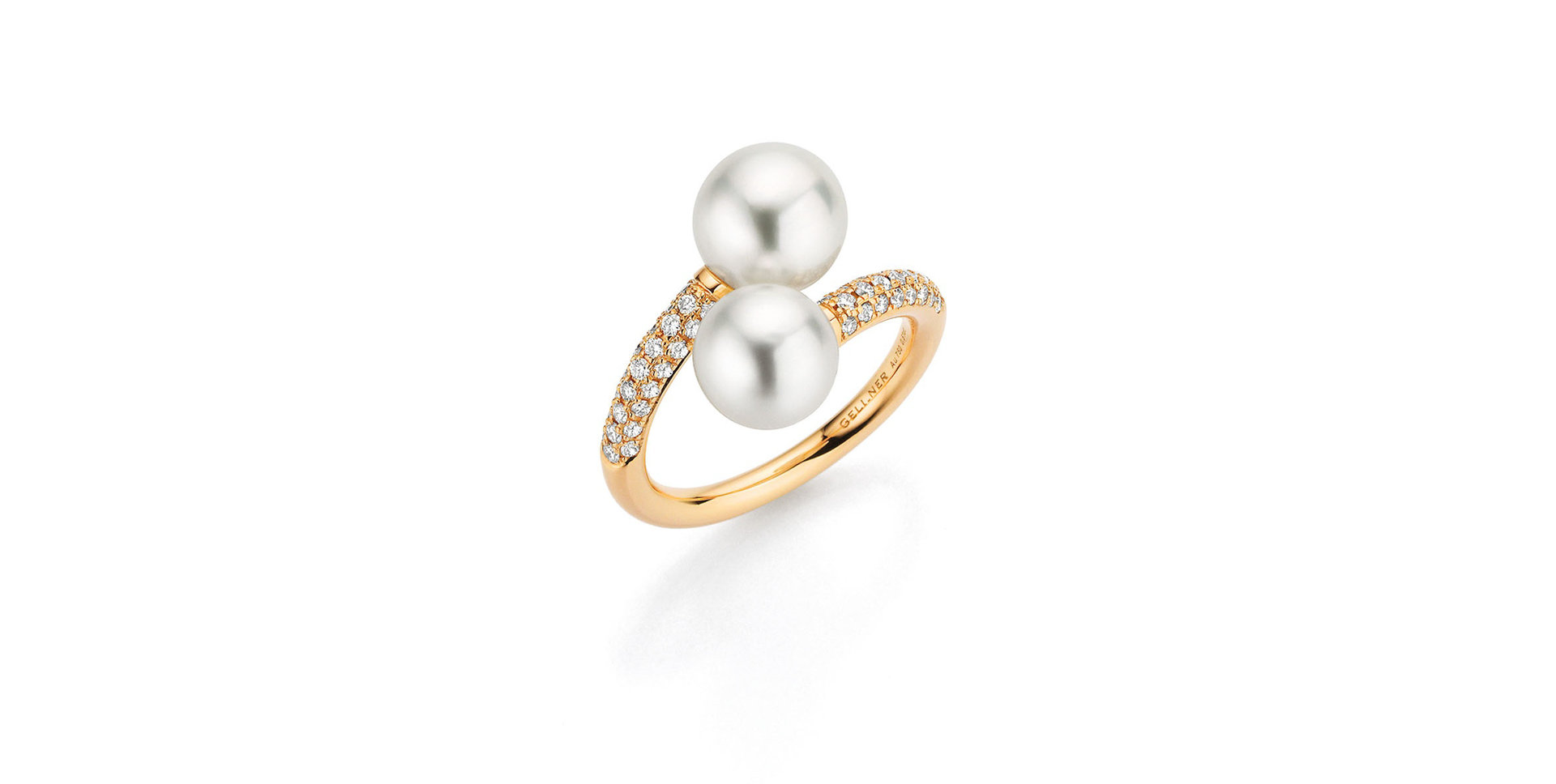 Prsten s diamanty a perlou Modern Classics