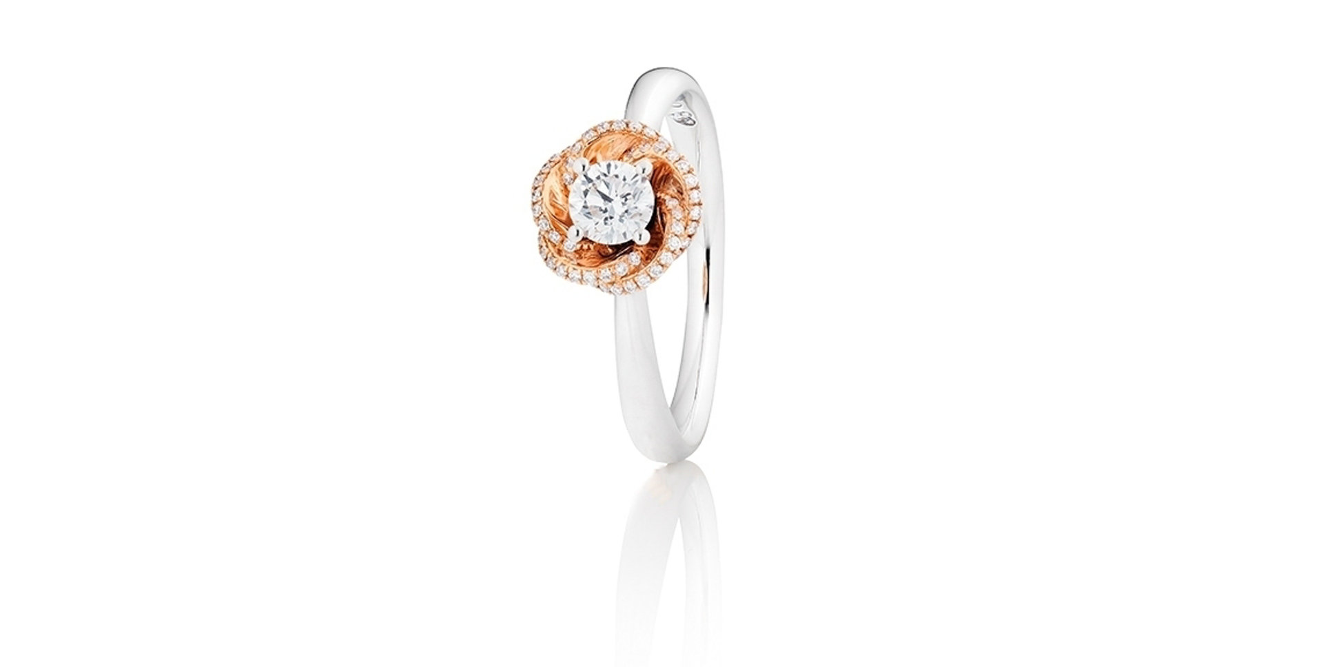 Prsten s diamantem Rose Dream