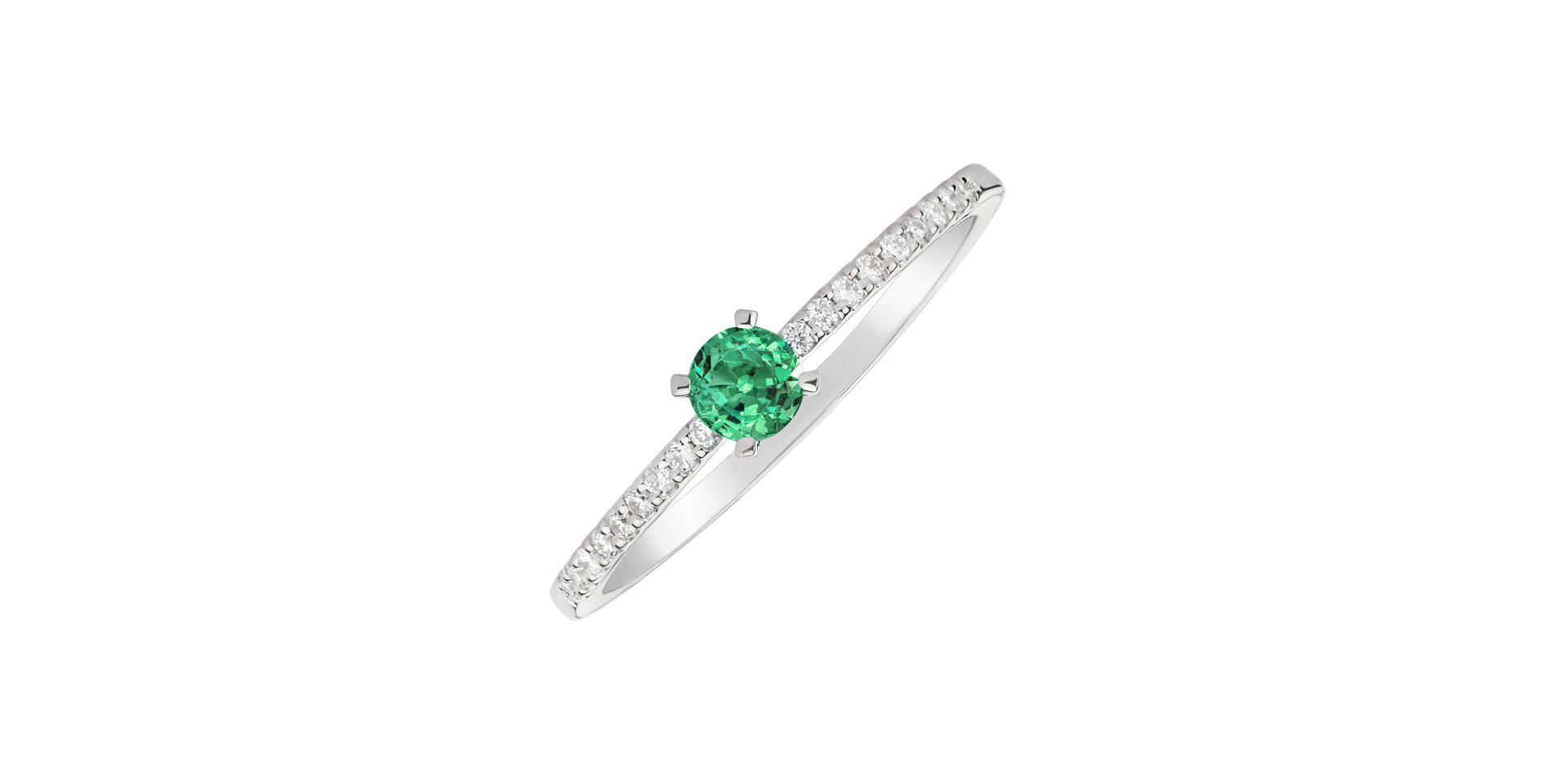 Prsten se smaragdem a diamanty Gem Simplicity