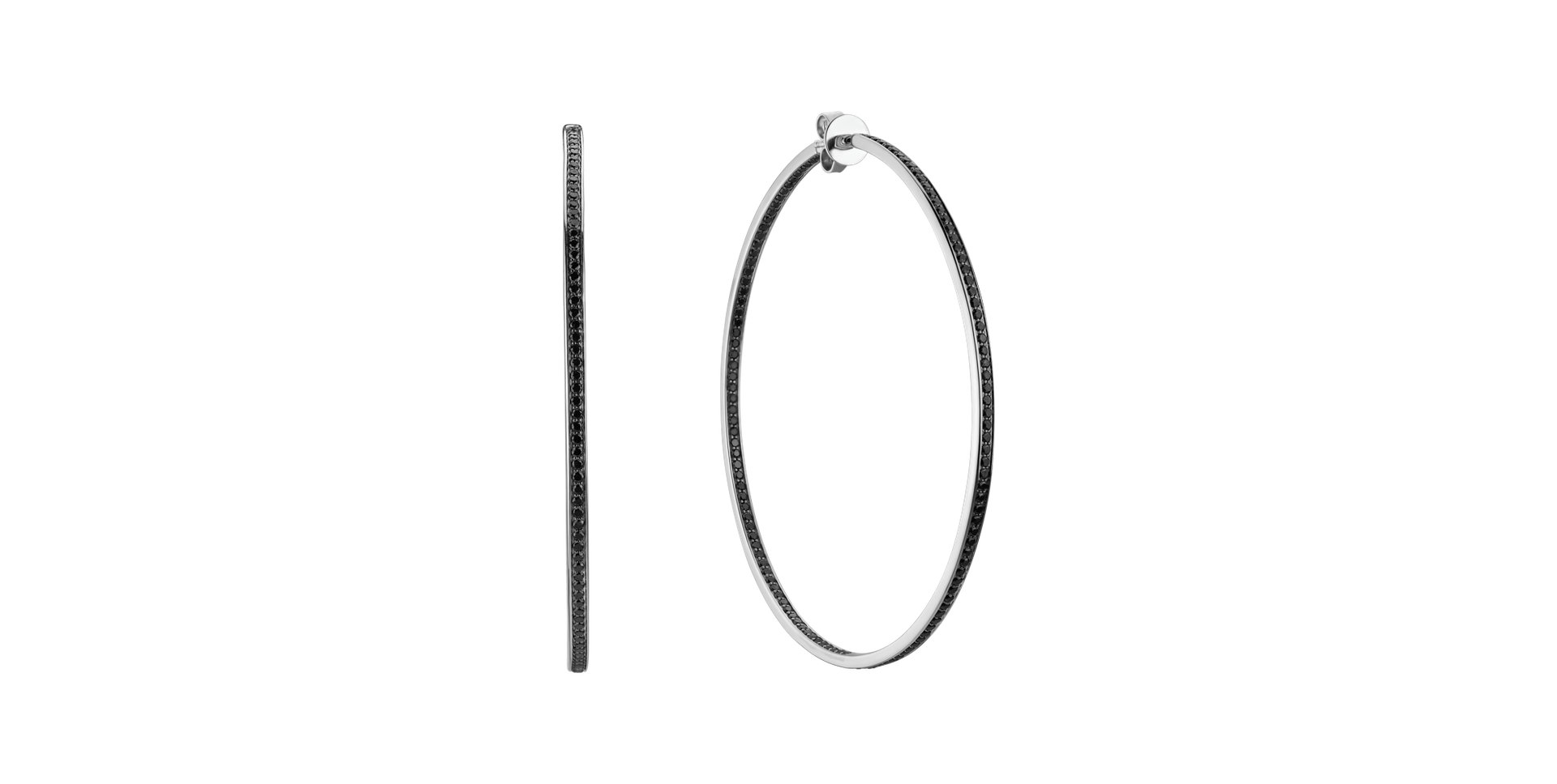 Náušnice s černými a bílými diamanty Sparkling Eclipse