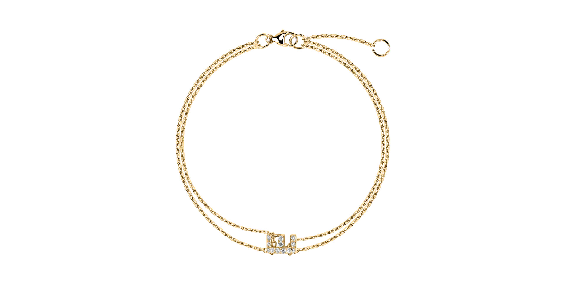 Náramek s diamanty Magic Letter