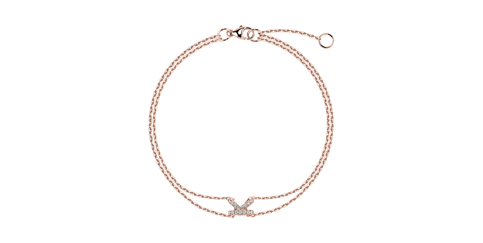 Náramek s diamanty Magic Letter