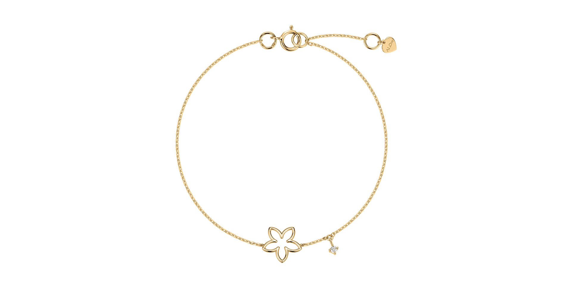 Náramek s diamantem Flowery dream