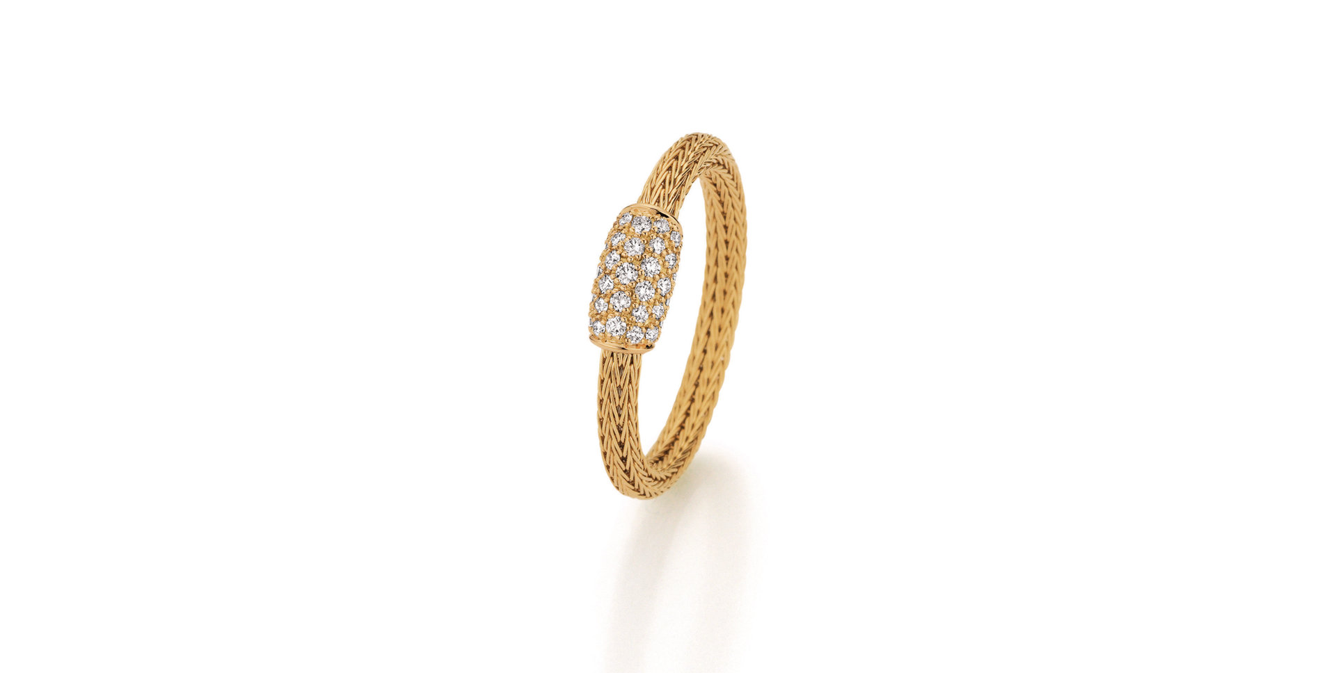 Prsten s diamanty Mesh