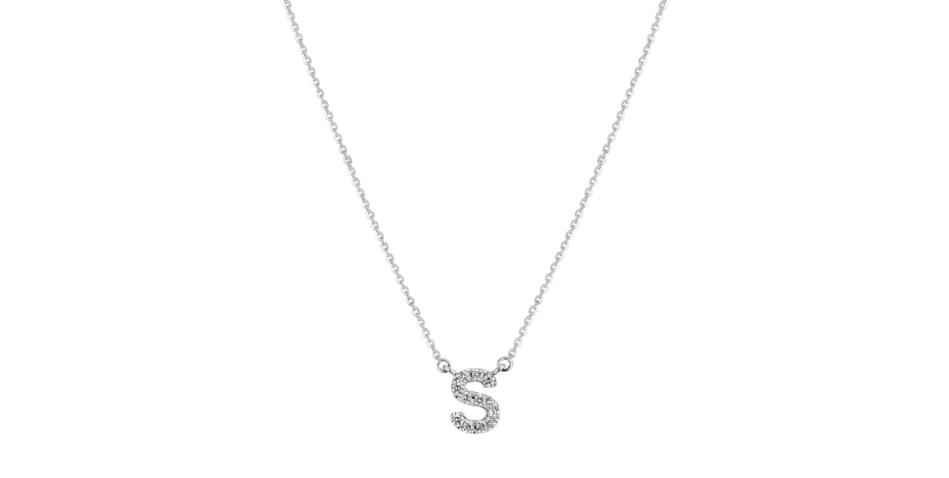 Náhrdelník s diamanty Shiny Alphabet