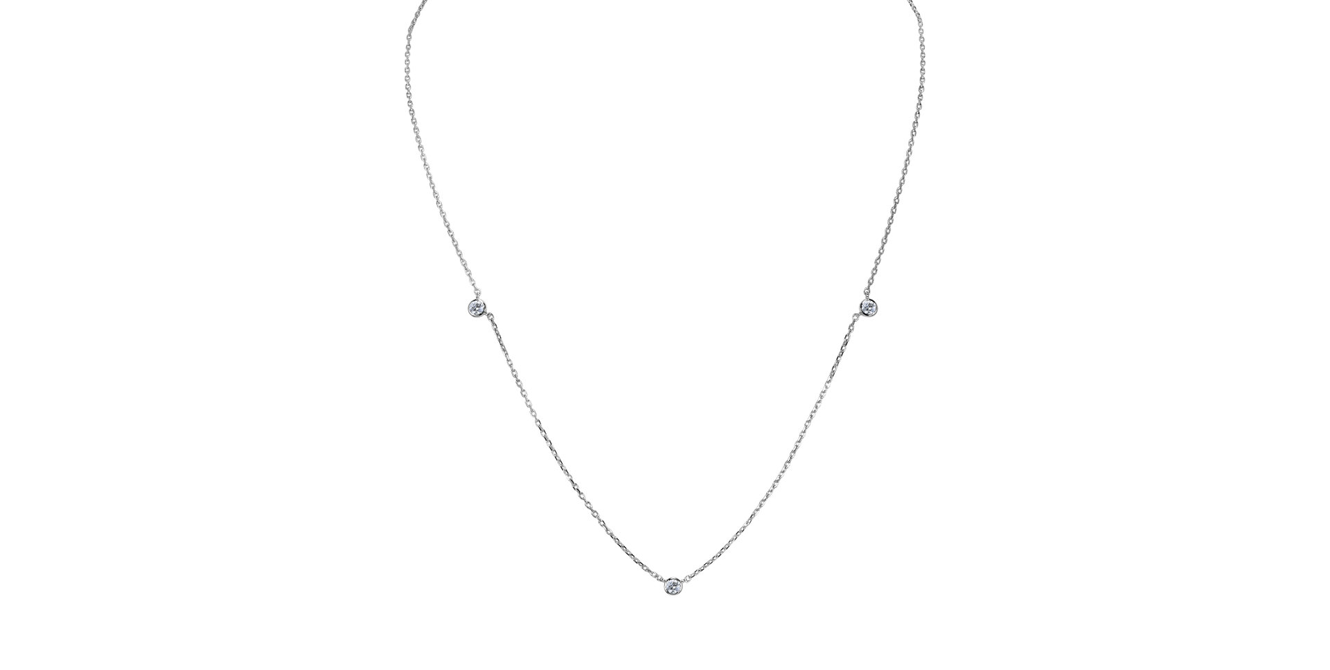 Náhrdelník 14kt bílé zlato s diamantem Nebula Gems