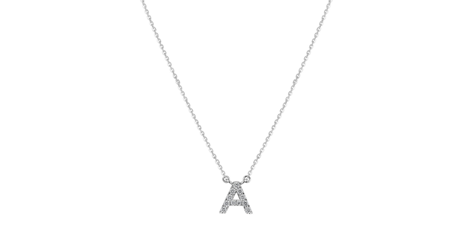 Náhrdelník s diamanty Shiny Alphabet
