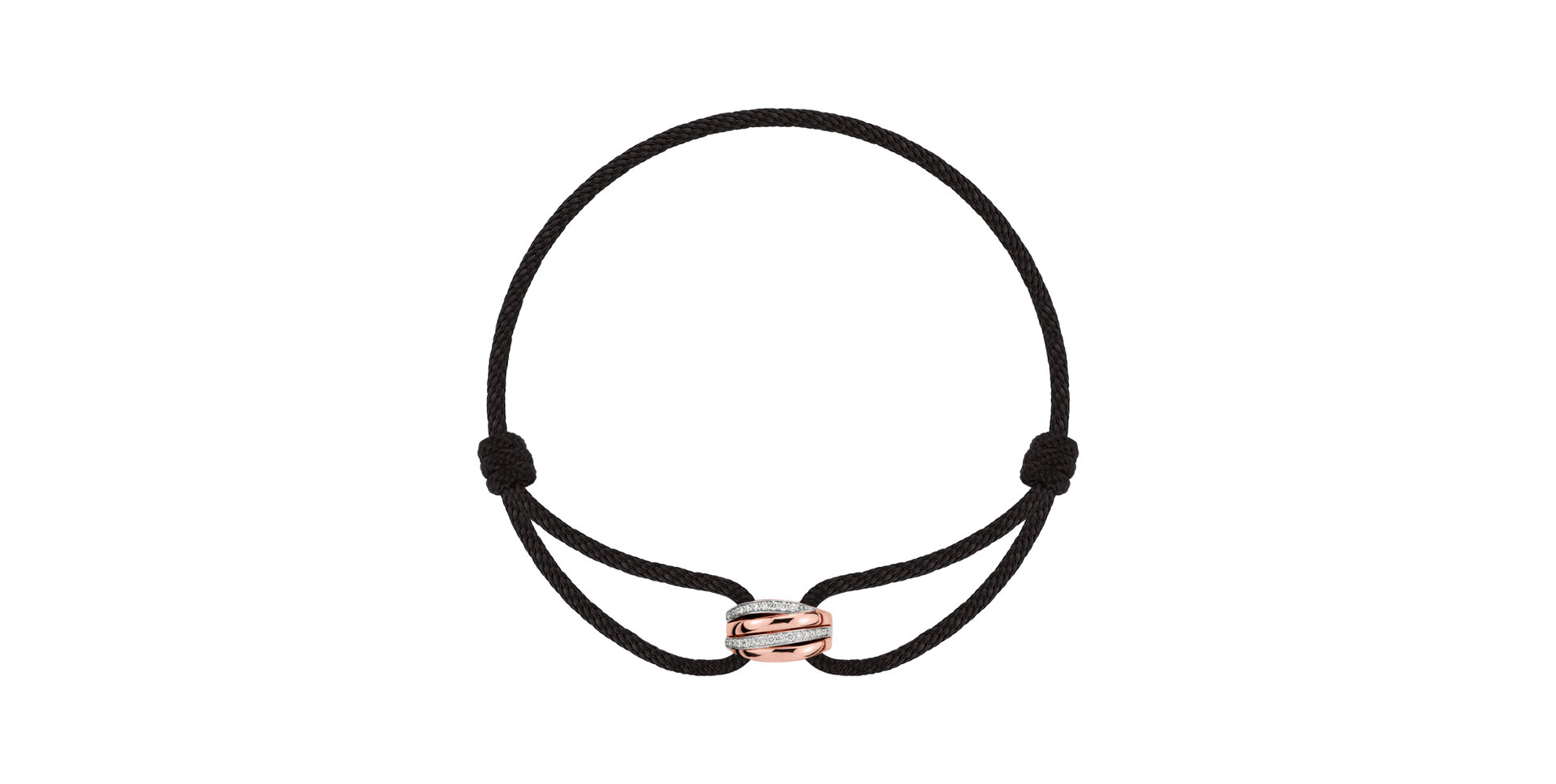 Náramek 14kt růžové a bílé zlato s diamantem Tiestra