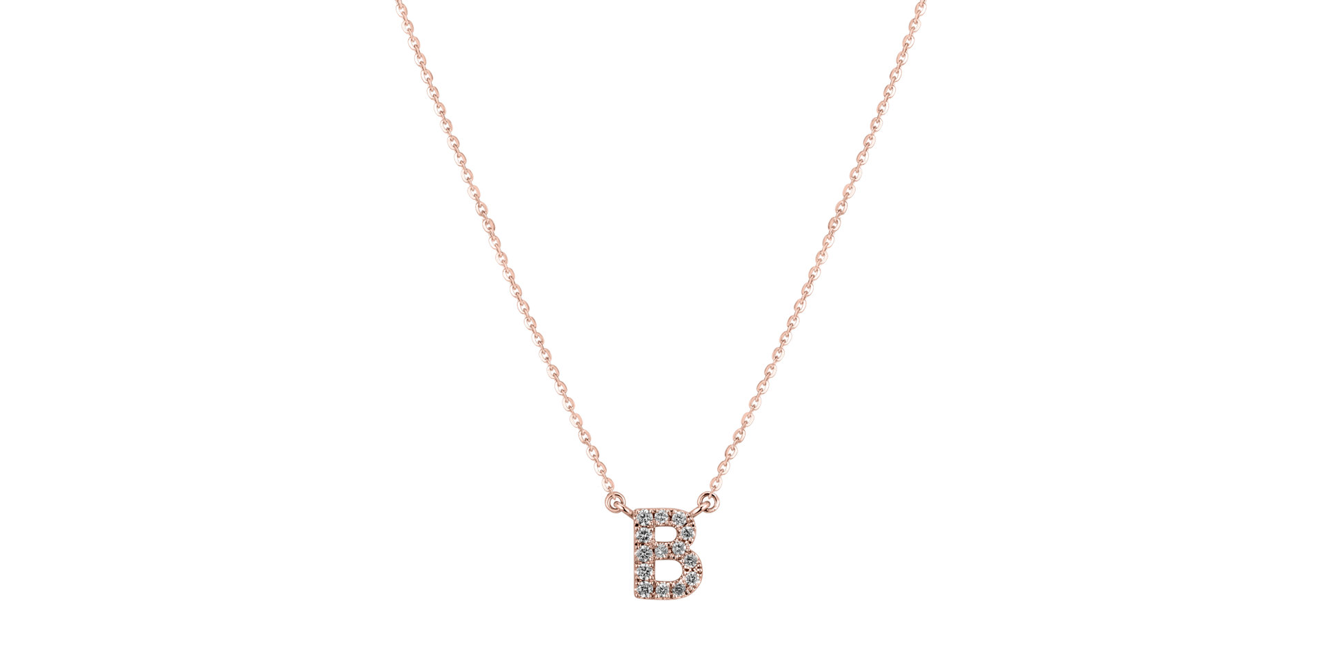 Náhrdelník s diamanty Shiny Alphabet