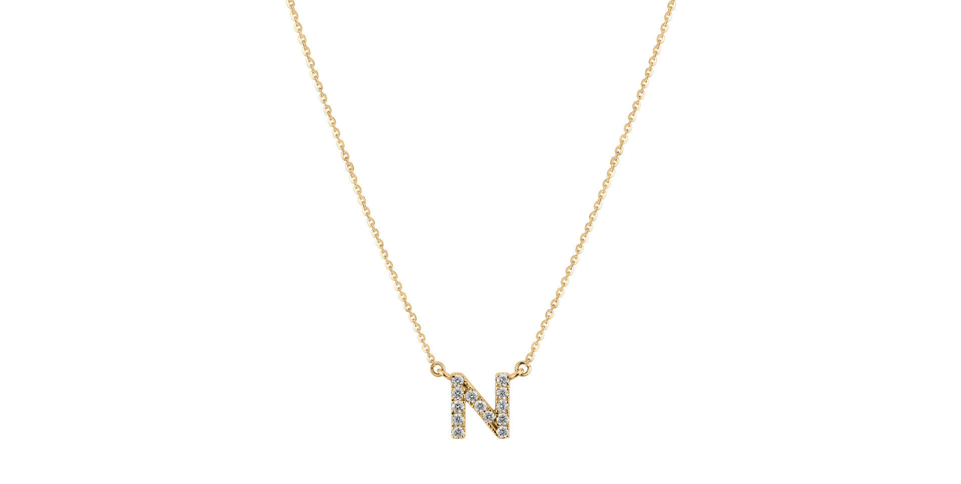 Náhrdelník s diamanty Shiny Alphabet