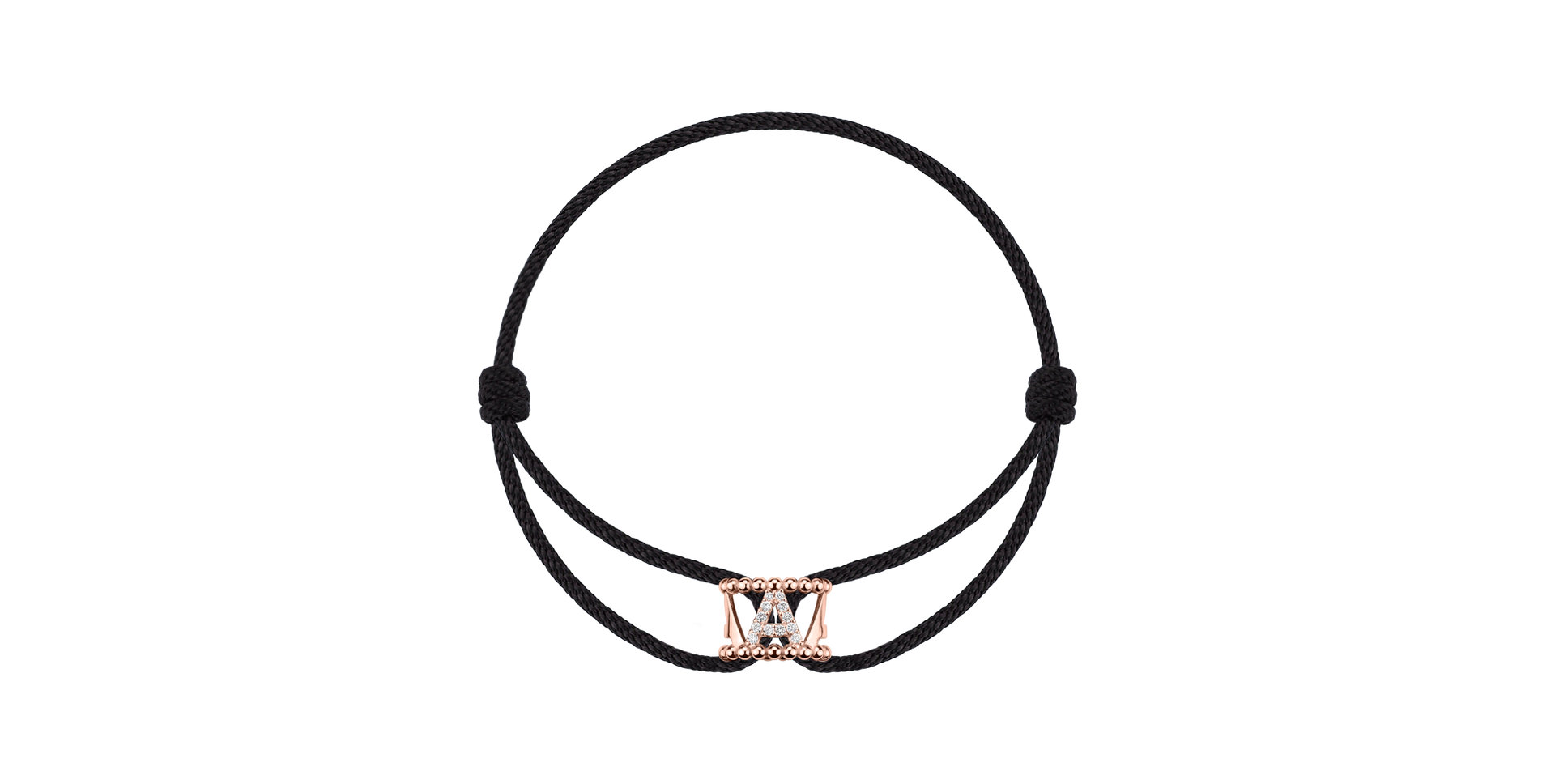 Náramek 14kt růžové zlato s diamantem Magnificent Letter