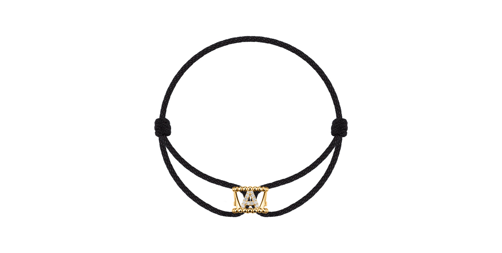 Náramek 14kt žluté zlato s diamantem Magnificent Letter