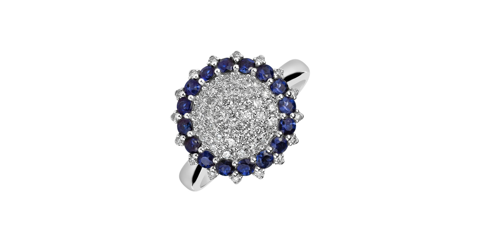 Prsten s diamanty a safíry Eclipse