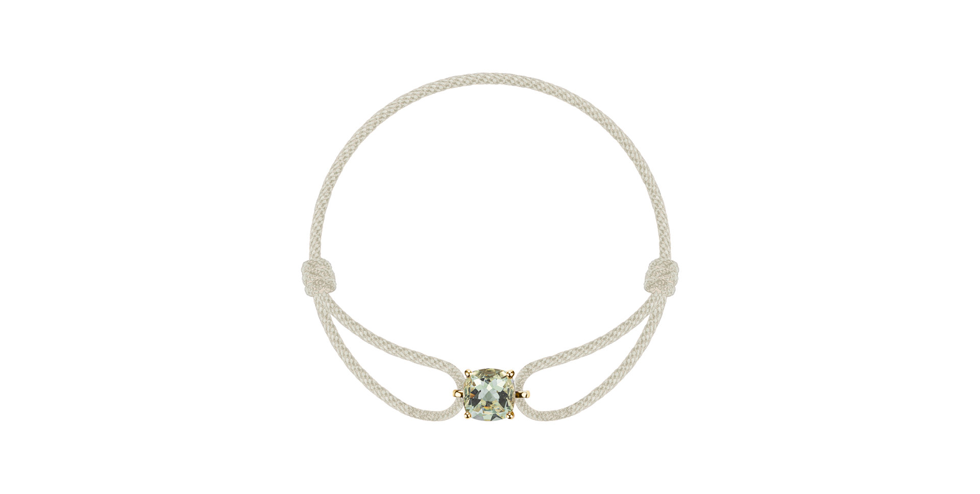 Náramek se šnůrkou a ametystem Faith