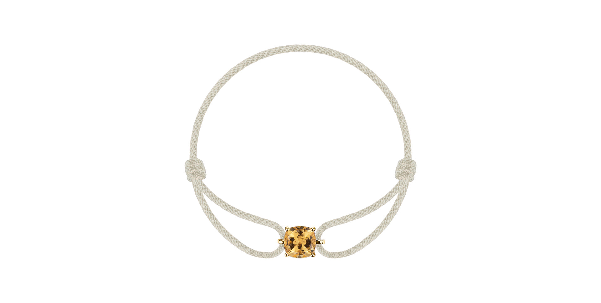 Náramek se šnůrkou a citrínem Faith