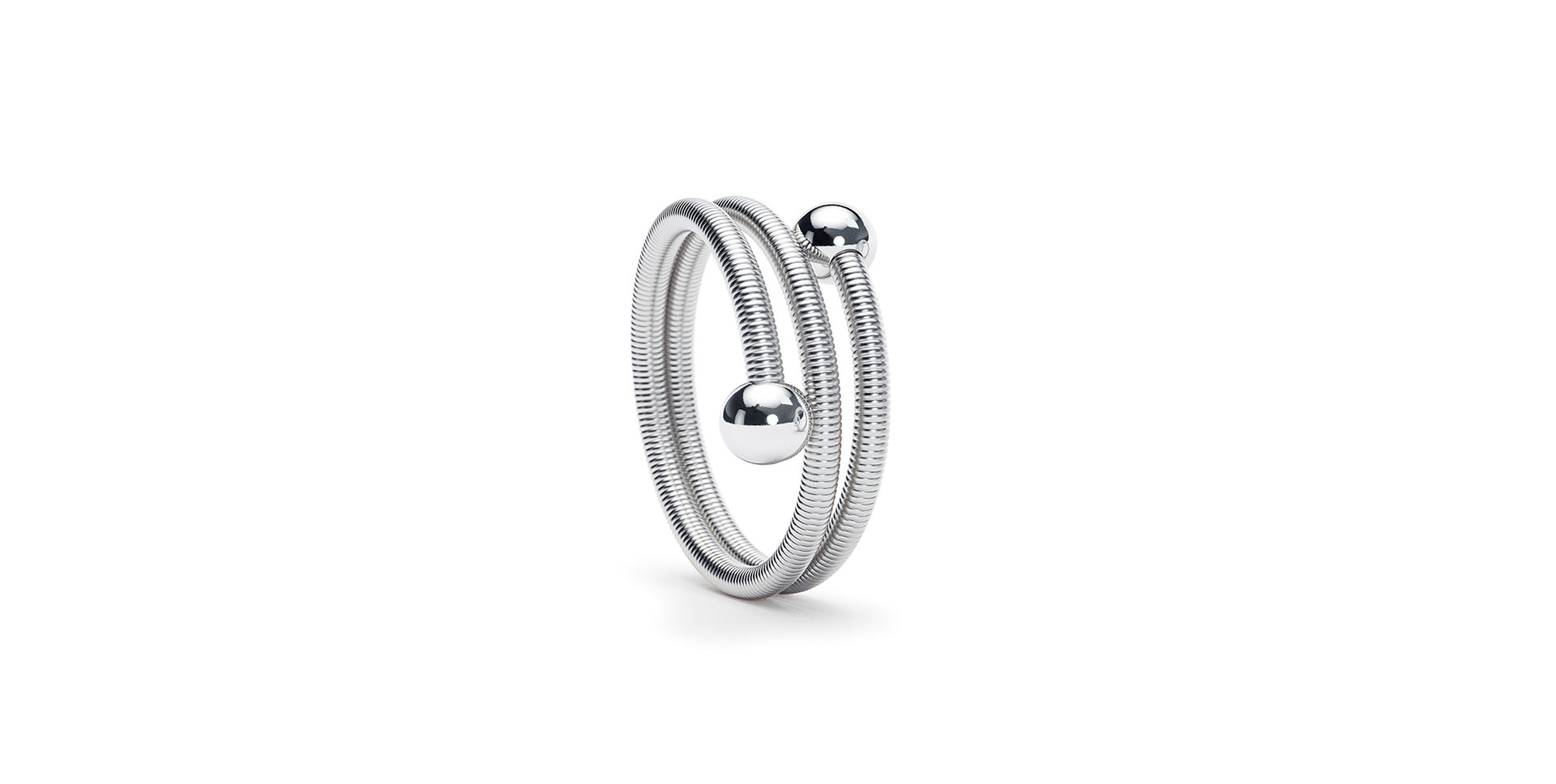 Prsten platina Colette C Embrace Ring 2 Windings