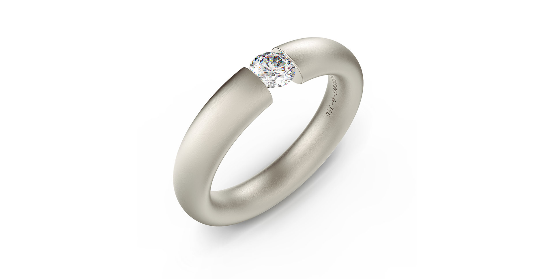 Prsten s diamantem Spannring Oval