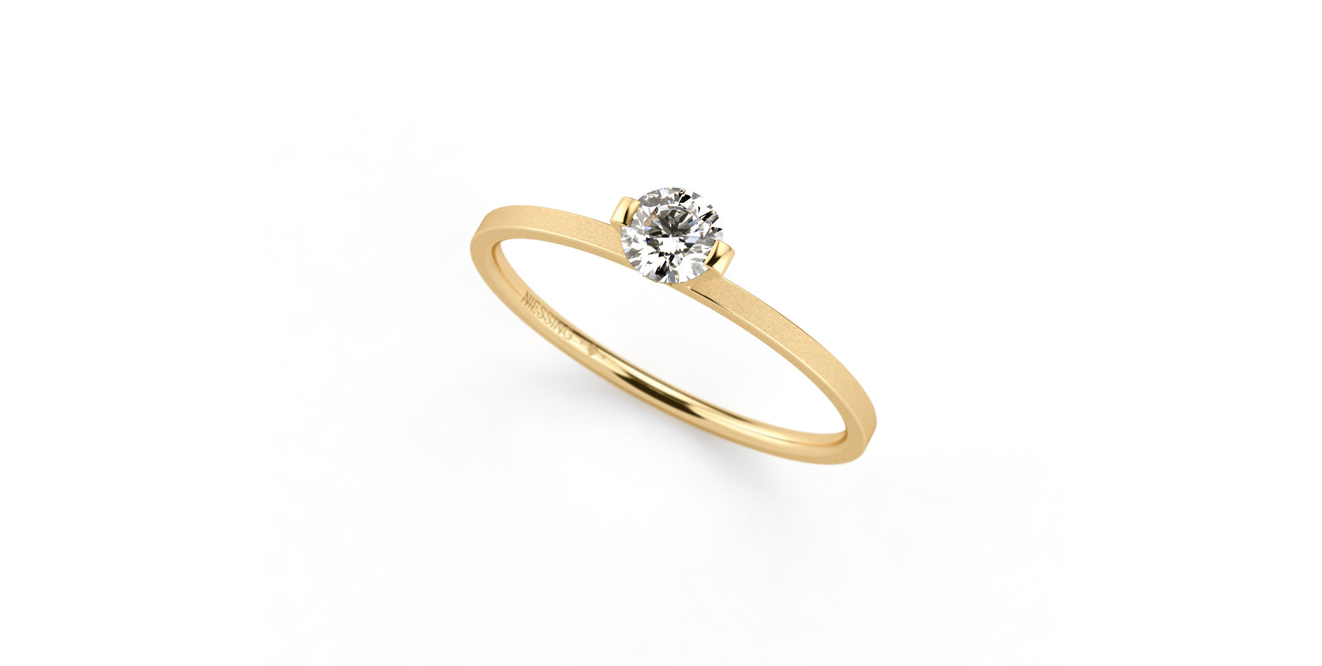 Prsten s diamantem Princess