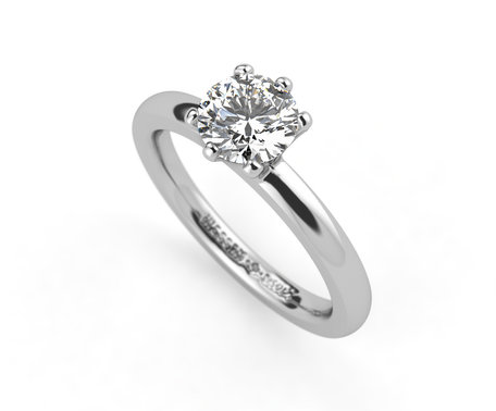 Prsten platina s diamantem Amatis 6 Prongs