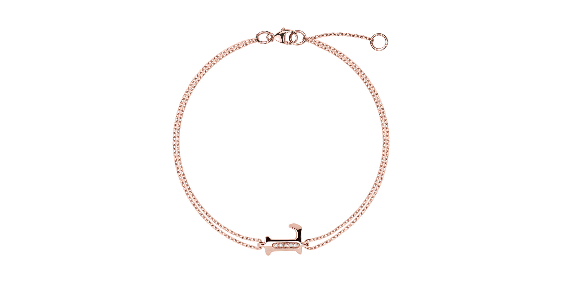 Náramek s diamanty Alluring Letter