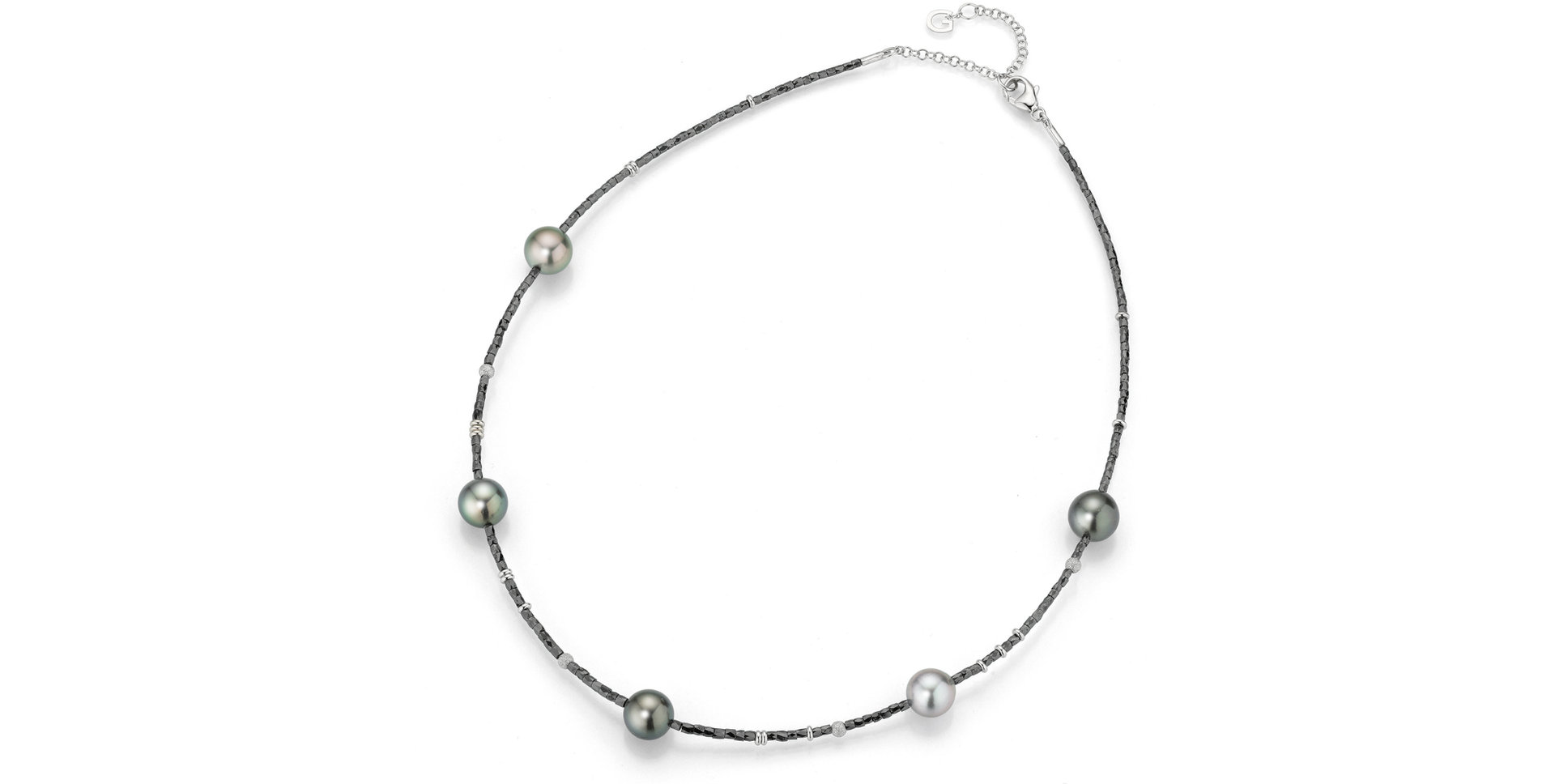 Náhrdelník s diamanty a perlami Castaway