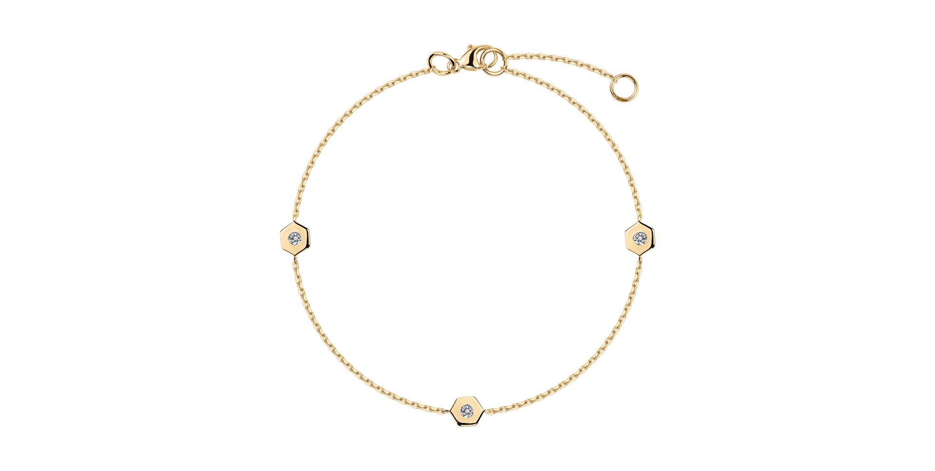 Náramek s diamanty Hexagonal Brilliance