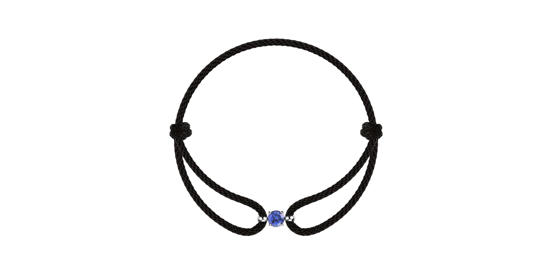 Náramek 14kt bílé zlato s tanzanitem Delilah