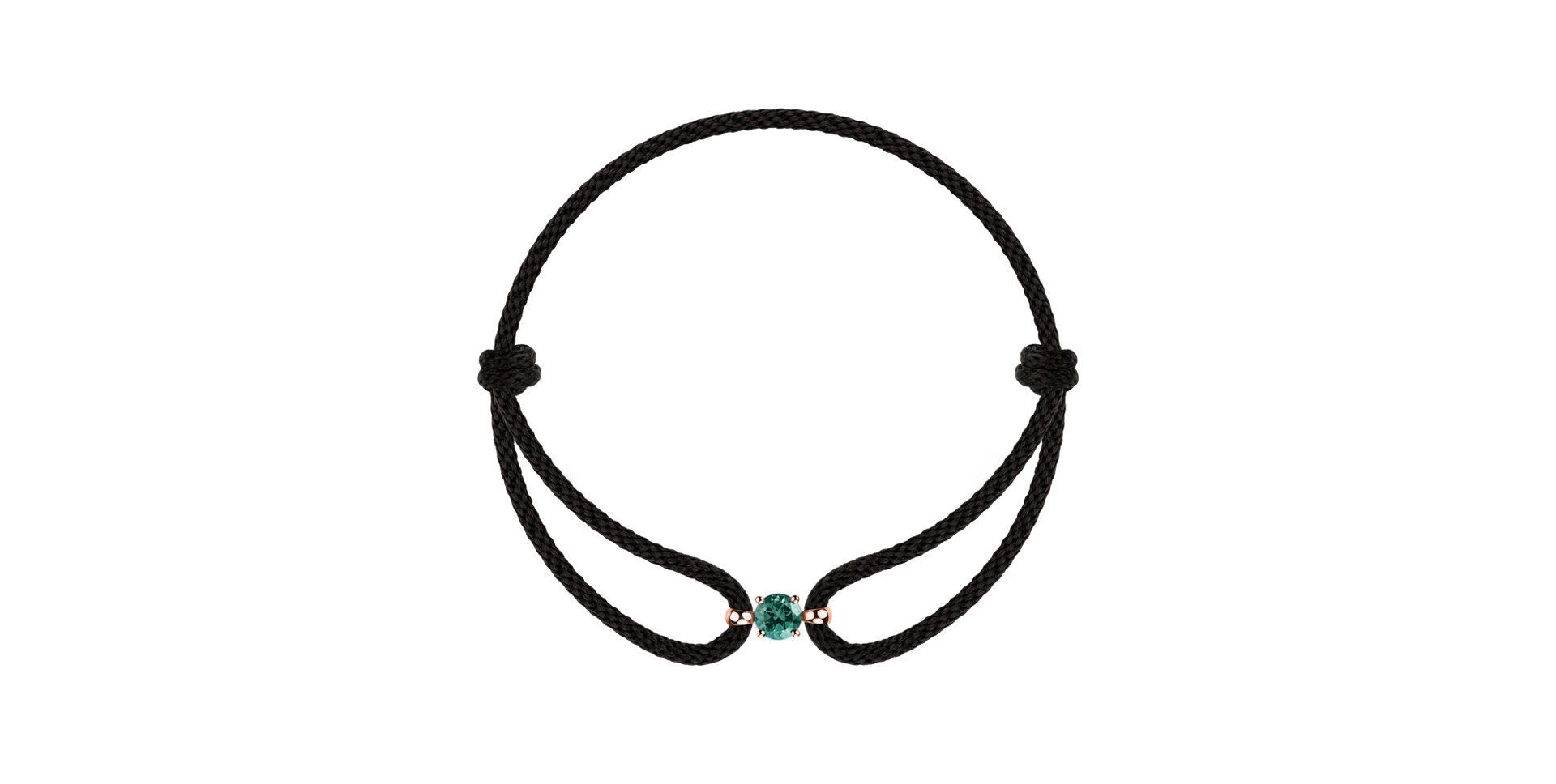 Náramek 14kt růžové zlato s turmalínem tyrkys Delilah