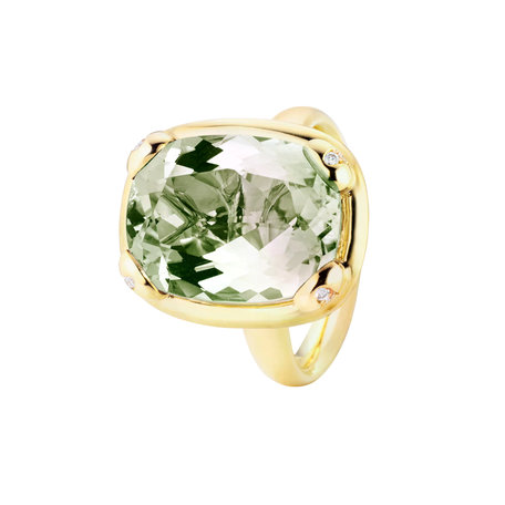 Prsten s diamanty a ametystem Capriccio